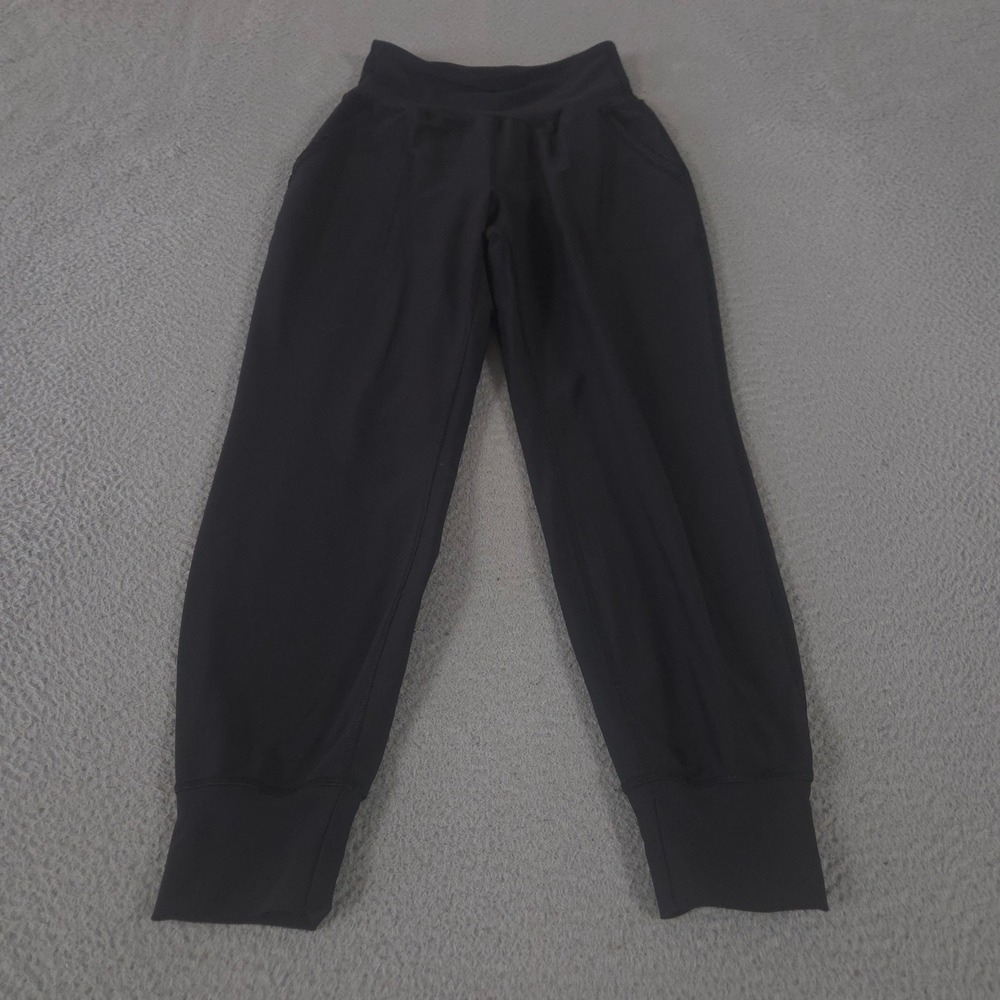 Old Navy Pants Womens M Black PowerSoft High-Waisted 7/8 Joggers Tapered‎ Leg